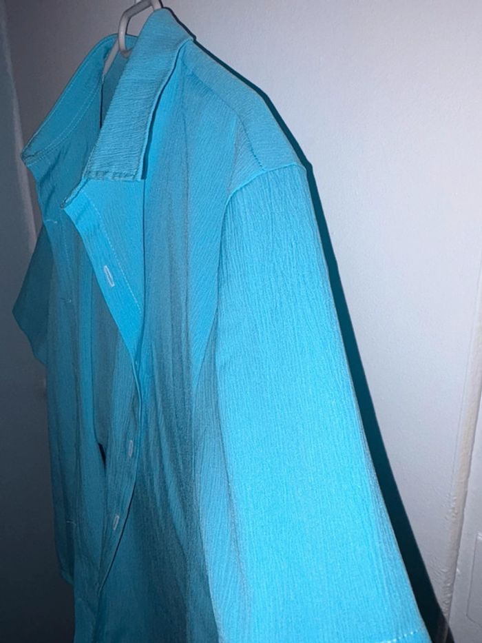 Ensemble chemise et short bleu ciel léger XL - photo numéro 3