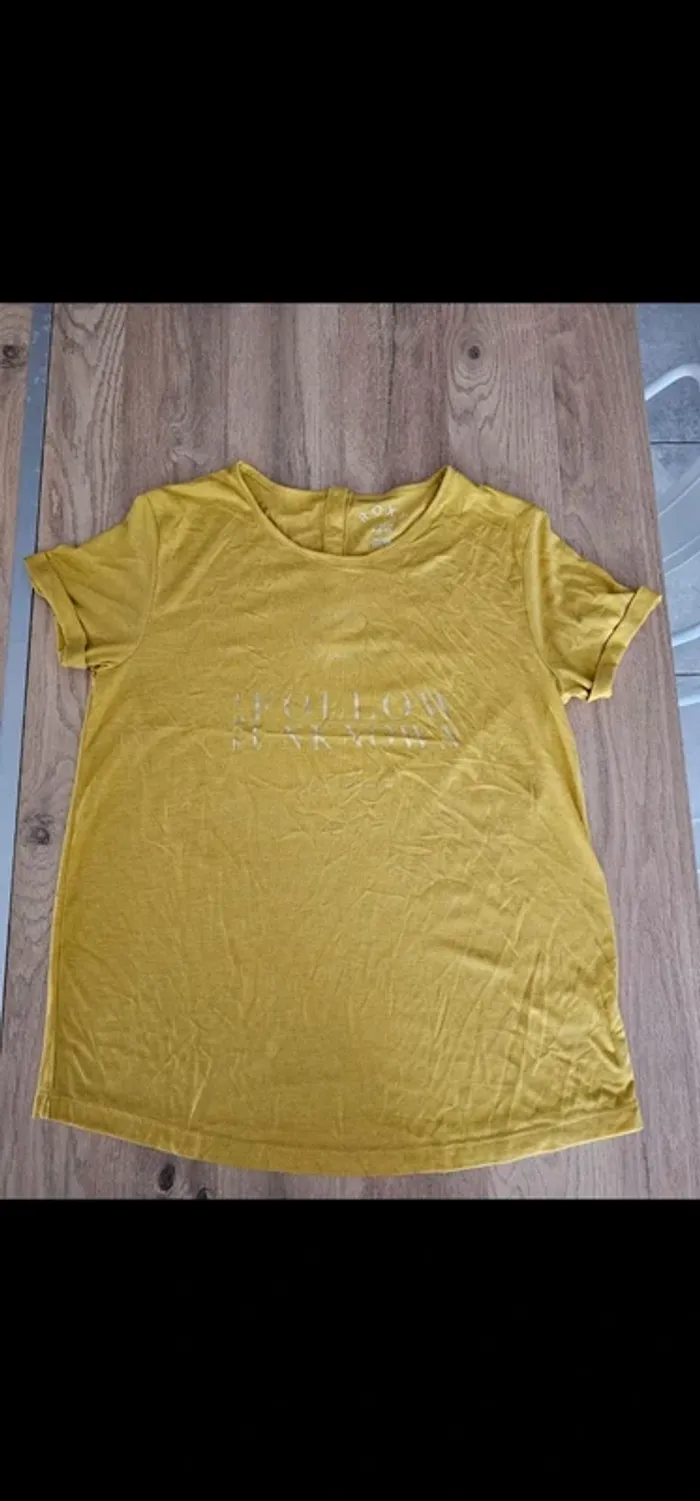TEE shirt jaune femme s Roxy - photo numéro 2