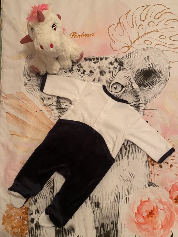 Pyjama velours neuf, taille 3 mois, marque Gémo. - photo numéro 4