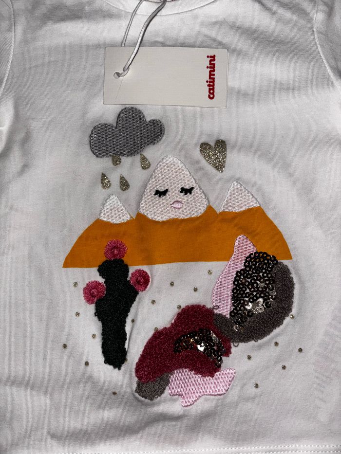 T-shirt Manche Longue De la Marque Catimini Original Neuf Étiquetés ( -80% ) - photo numéro 4