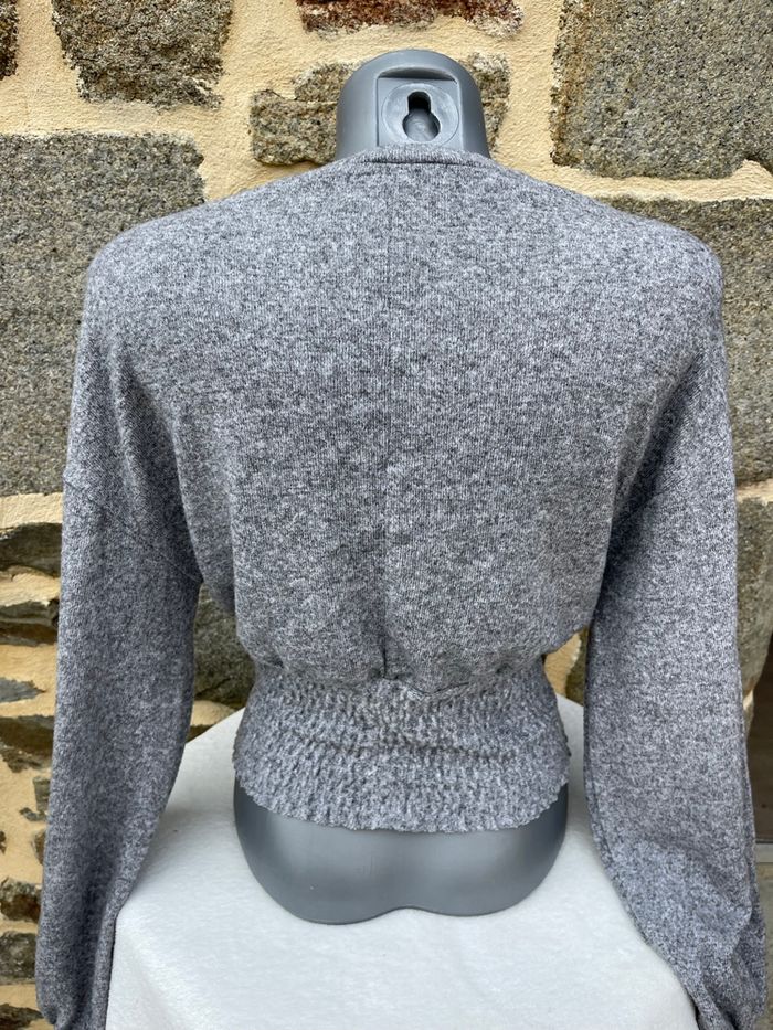Pull en maille fine gris - Zara - photo numéro 7