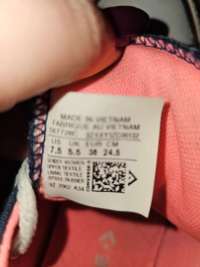 Converses basses jean et rose - photo numéro 6