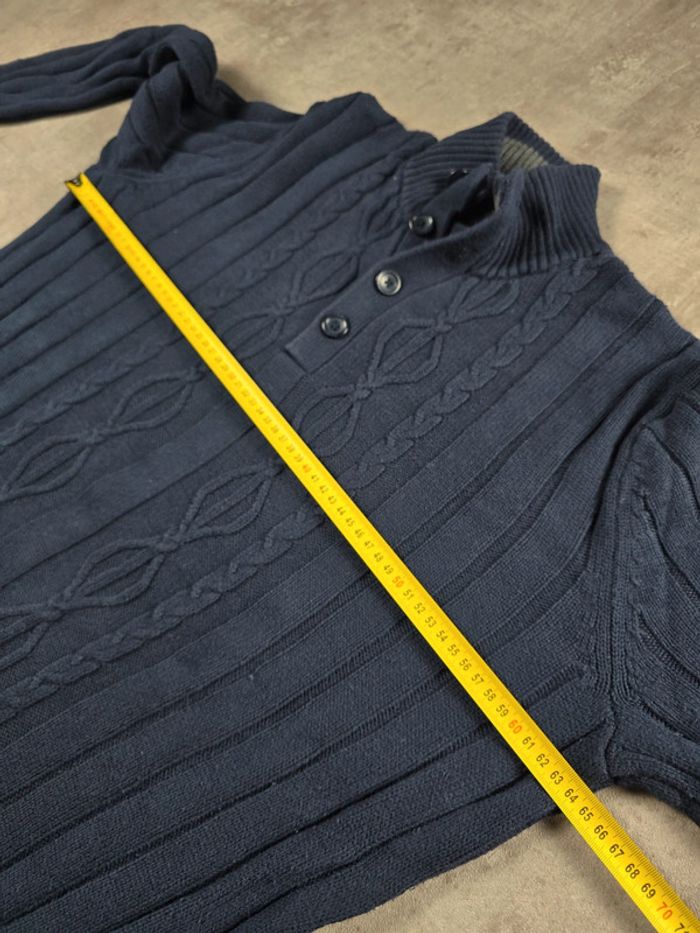Pull coton Nautica torsadé col camionneur marine taille XL - photo numéro 7