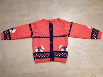 Gilet tricoté main 4/8 ans