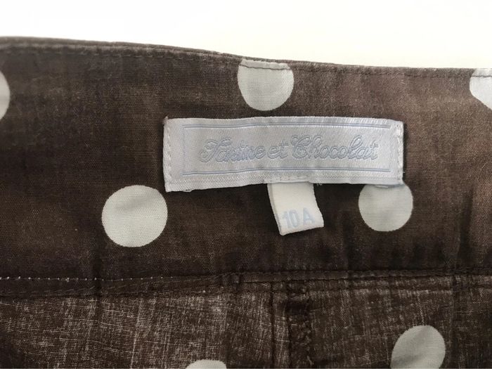 Pantalon d'été marron à pois blancs. Tartine et chocolat 8 ans - photo numéro 5