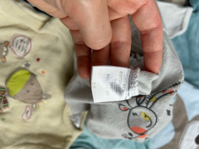 Lot de 6 pyjamas 1 pièces en velours bébé garçon 1 mois - photo numéro 8