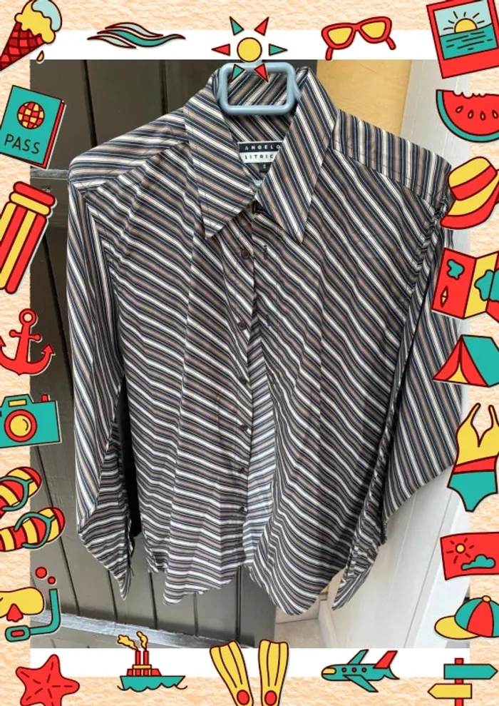 Chemise rayée à rayures Angelo litrico s