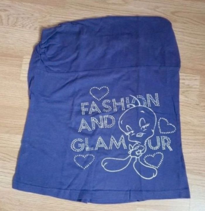 Dos nu "Titi 20 age" violet argenté et strass - photo numéro 2