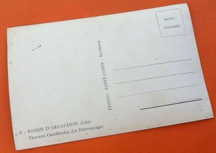Carte postale ancienne Bassin d' Arcachon (Gironde) Travaux Ostréicoles (Le détroquage) - photo numéro 2