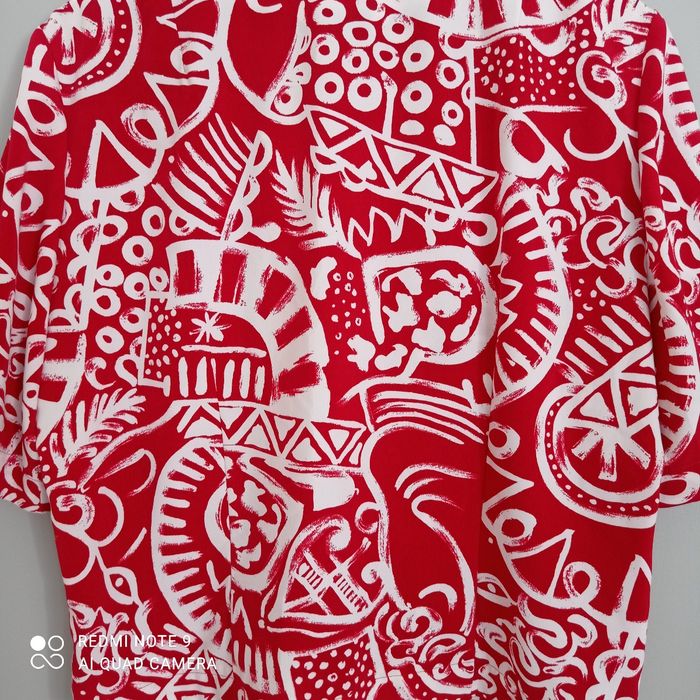 Blouse rouge à motifs blancs t44/46 - photo numéro 5