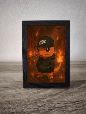 Cadre Salamèche casquette noire