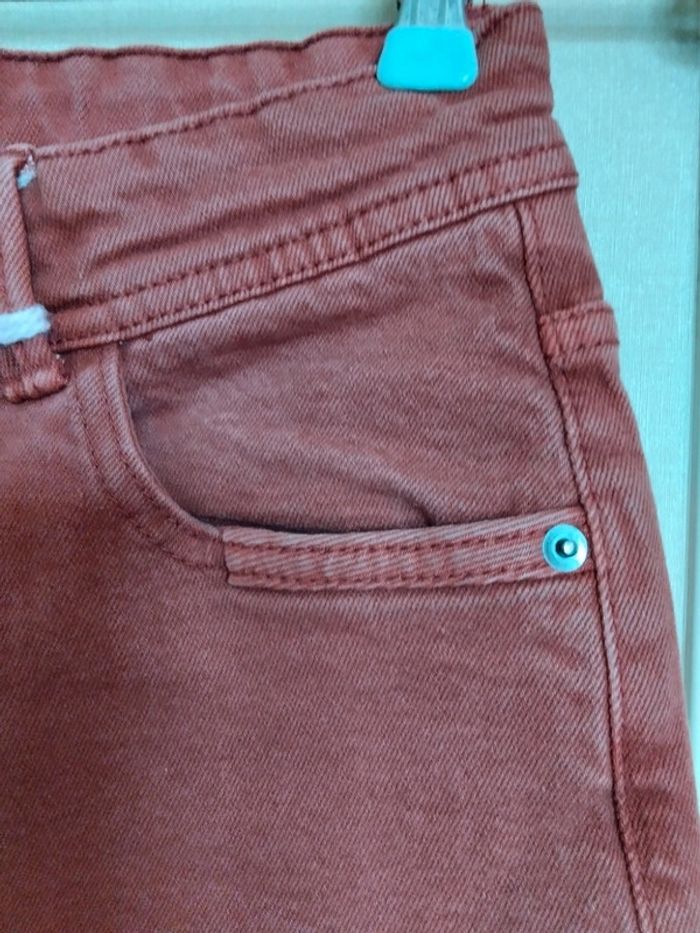 Short jeans confort fit Kiabi XS couleur corail - photo numéro 4