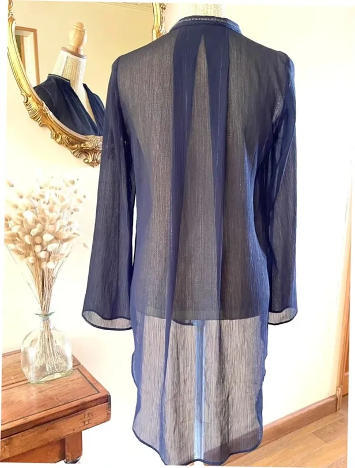 Sublime blouse chemise manche longue noir fluide Zara taille XS - photo numéro 13