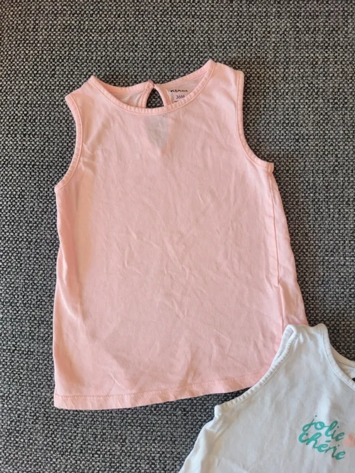 Lot 2 débardeurs fille 36 mois - photo numéro 3