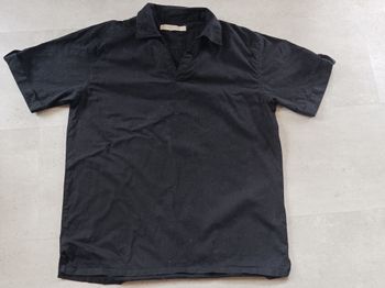 chemise noire manches courte Taille L Gémo Riftland