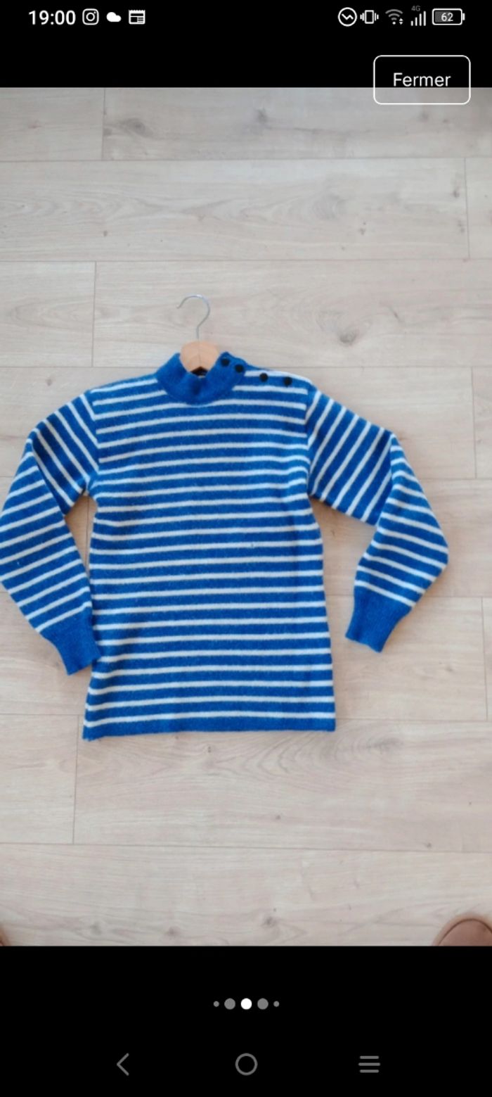 Pull marin vintage s pure laine vierge c 81 - photo numéro 9