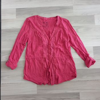 Chemisier femme à manches longues rose Tex taille M