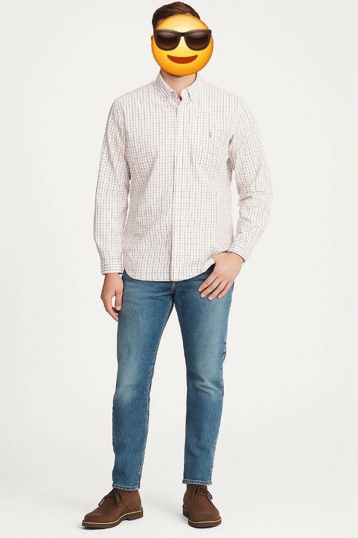 Ralph Lauren Jeans Company Chemise ML T2XL/TFr44 - Carreaux-Coupe Large&Droite-Vintage 100%Coton - photo numéro 2