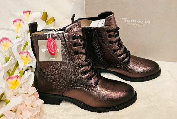 Bottes Bottines Cuir Confort Zip Tamaris T37