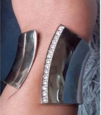 Bracelet manchette strass