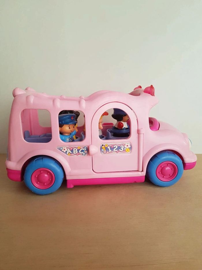 Fisher price car scolaire rose, sonore et lumineux Little people de Fisher Price - photo numéro 7