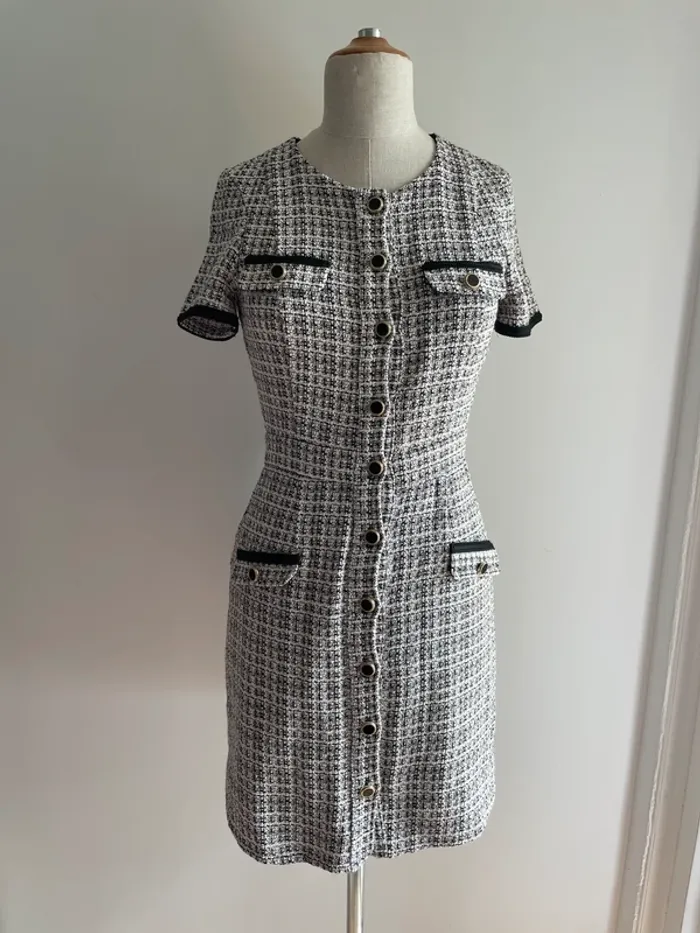 Robe tweed chic cintrée NafNaf 34 - photo numéro 2