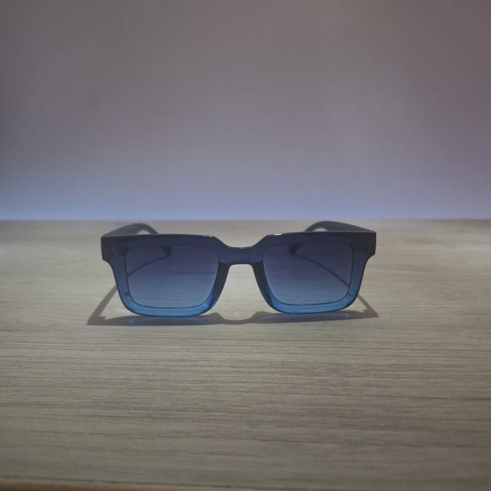 Lunettes de Soleil Noirs Bleu - Y2K Vintage 90s-2000s - Unisexe Sunglasses - Verres teintés noir bleuté