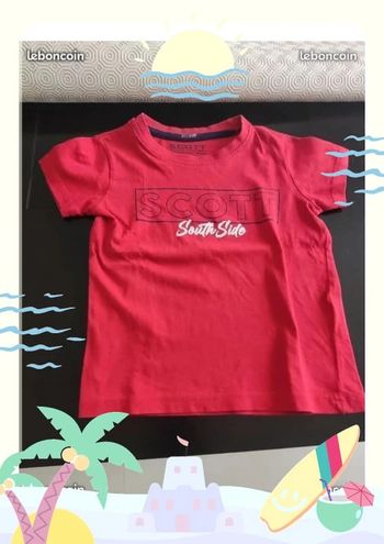 Tee shirt Scott rouge 4 ans