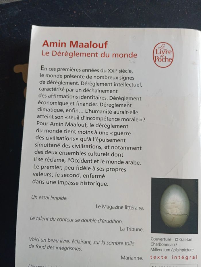 Livre de poche Le dérèglement du Monde de Amin Maalouf - photo numéro 2