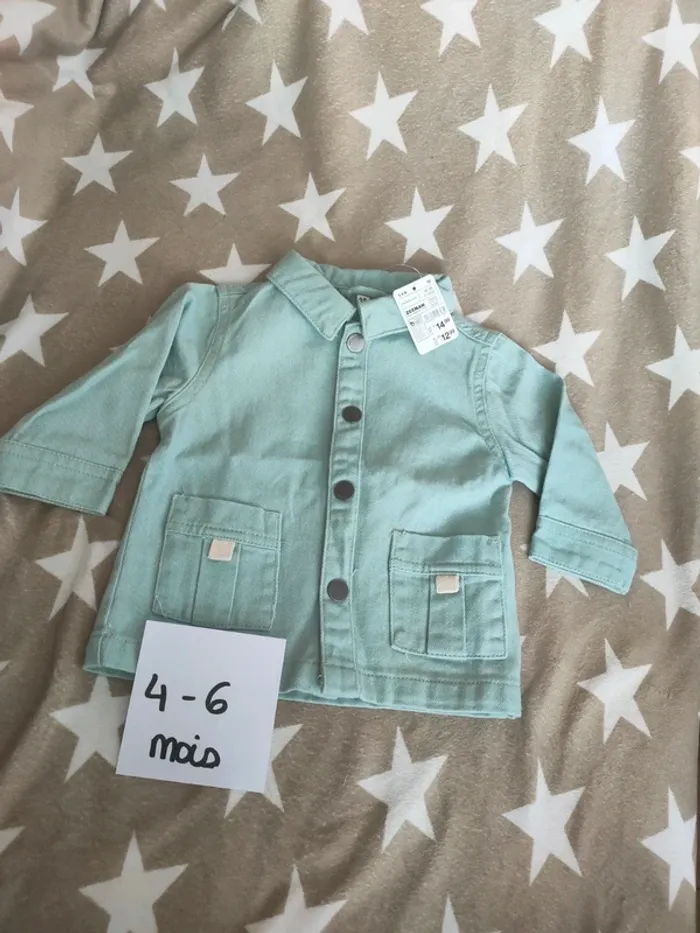Veste bleue claire garçon 4-6 mois Zeeman