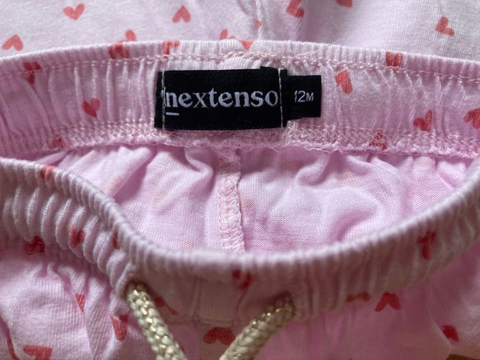 pantalon style jogging motif coeurs fille 12 mois - photo numéro 3