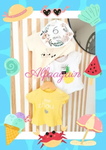 Lot t-shirts fille 6mois neufs