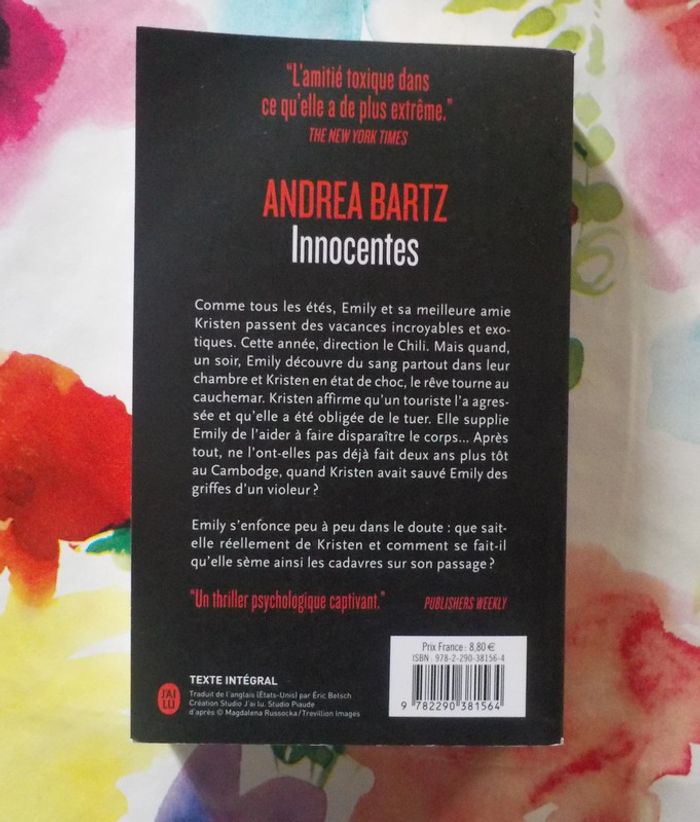 Innocentes de Andrea Bartz Ed. J'ai Lu - photo numéro 2