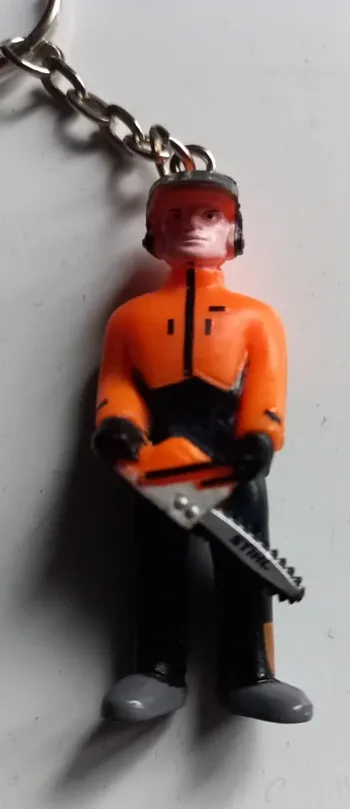 Porte clés figurine bûcheron Sthil