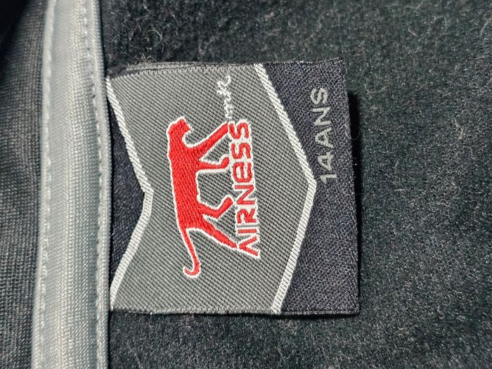 Airness – Veste de Sport Noir & Gris – 14 Ans – Logo Panthère – Zip Avant - photo numéro 3