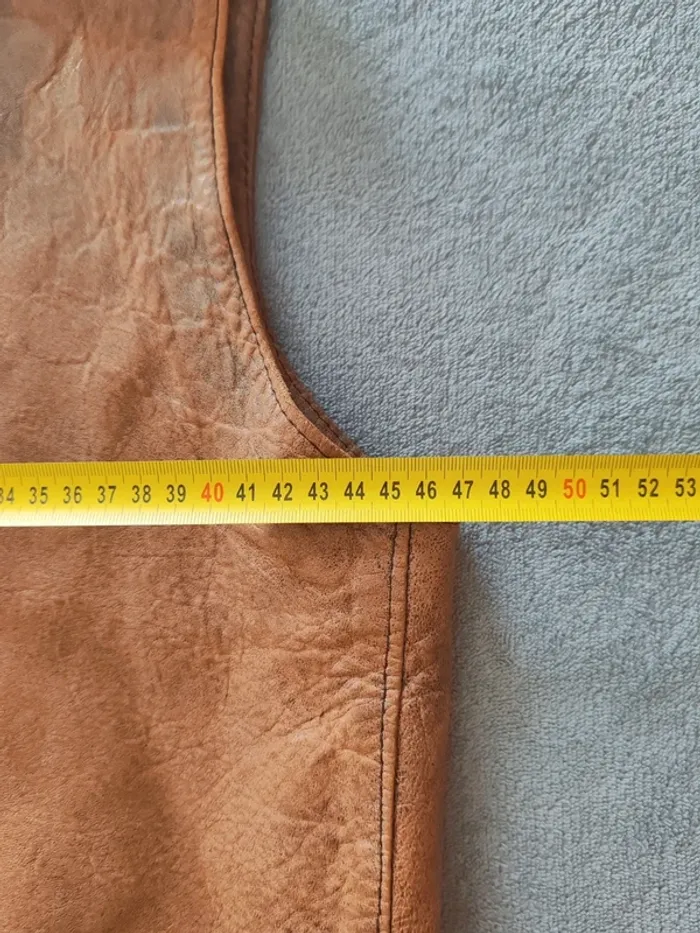 Gilet sans manches cuir vieilli “Christophe – Mussidan” Taille M (Homme) - photo numéro 7