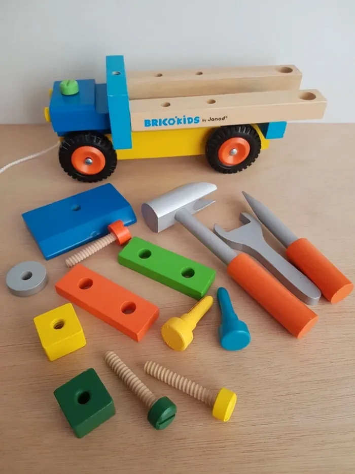 Janod Camion Brico'kids outils en bois bricolage - photo numéro 5
