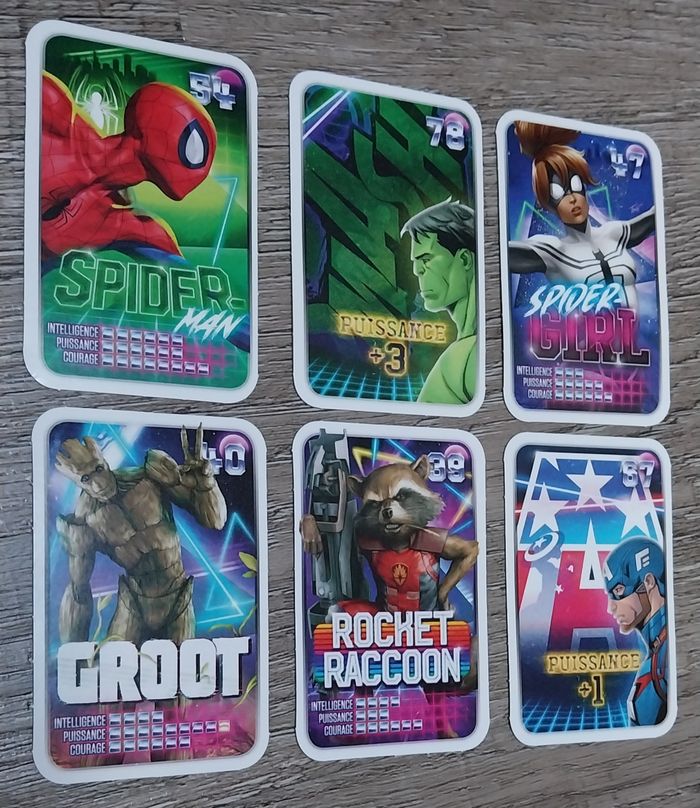 Lot de 71 cartes Marvel Leclerc  révèle ton pouvoir - photo numéro 3