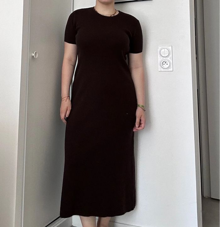 Robe longue marron – Taille 40 – Élégante et confortable Classique | Intemporelle