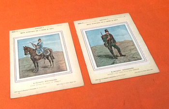 2 anciens Protège-cahiers  Récits patriotiques sur la Guerre de 1870-71