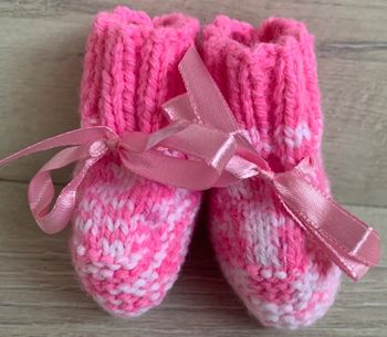 Chaussons au tricot 0-3 mois