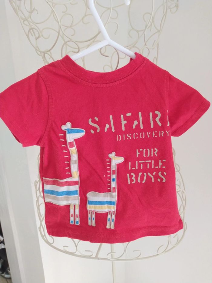 T shirt safari rouge 6 mois