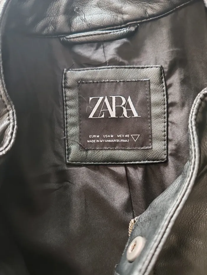 Veste biker simili cuir Zara – Homme M – Très bon état - photo numéro 4