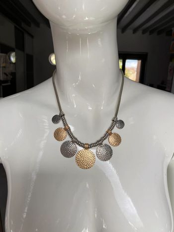 Collier fantaisie doré et argenté