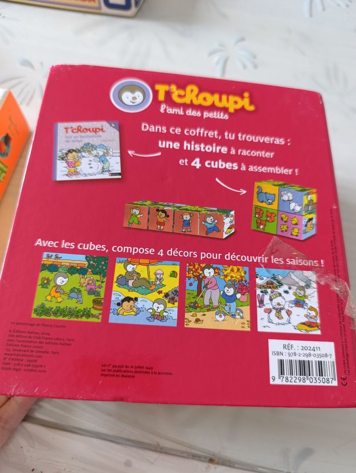 Lot de 3 jeux éducatifs pour petit Tchoupi petit ours brun et jeu Dujardin +1 figurine offerte - photo numéro 4