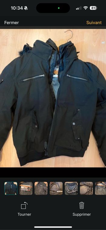 Veste de moto Béring taille L noir