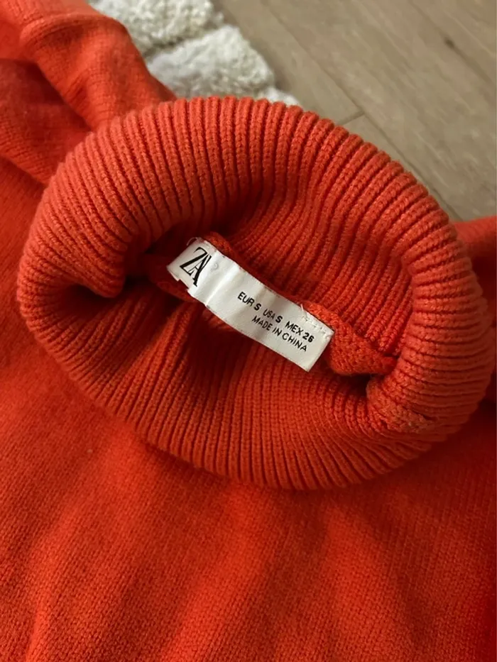 Pull orange Zara Cropped - photo numéro 3