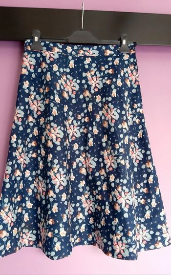 Jupe motif floral vintage 70'