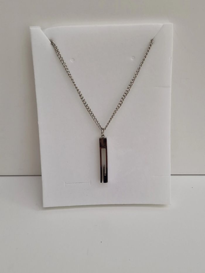 Collier Acier Argenté Grosses Mailles G - photo numéro 13