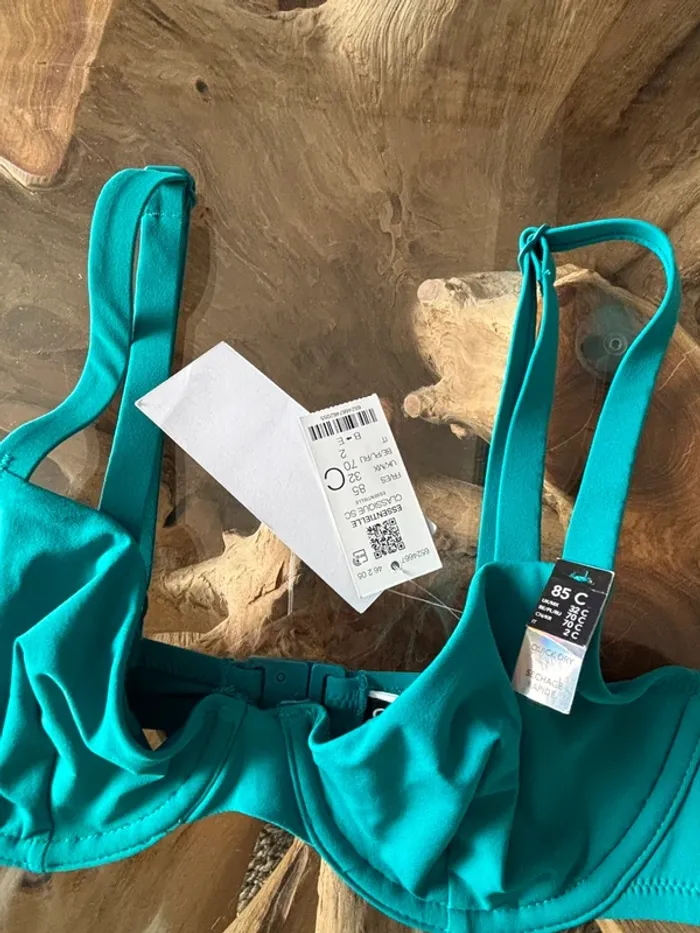 Haut de maillot de bain Etam vert émeraude 85C - photo numéro 5